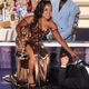 Jimmy Kimmel lies onstage as Quinta Brunson accepts the award for Outstanding Writing for a Comedy Series for Abbott Elementary on Monday evening.